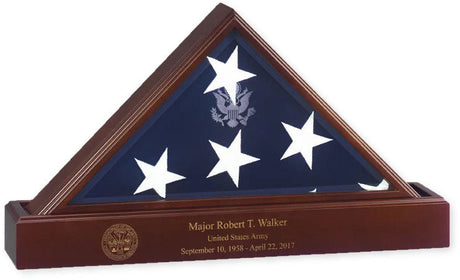 Honoring Service with the Flag and Base Display Case
