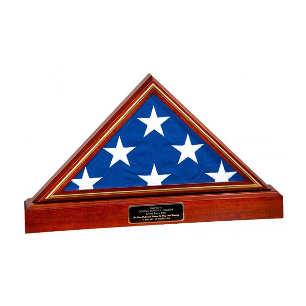 Flag and Base display case, American Flag and Pedestal Display Frame, , The Military Gift Store, Flag And Pedestal Display Cases