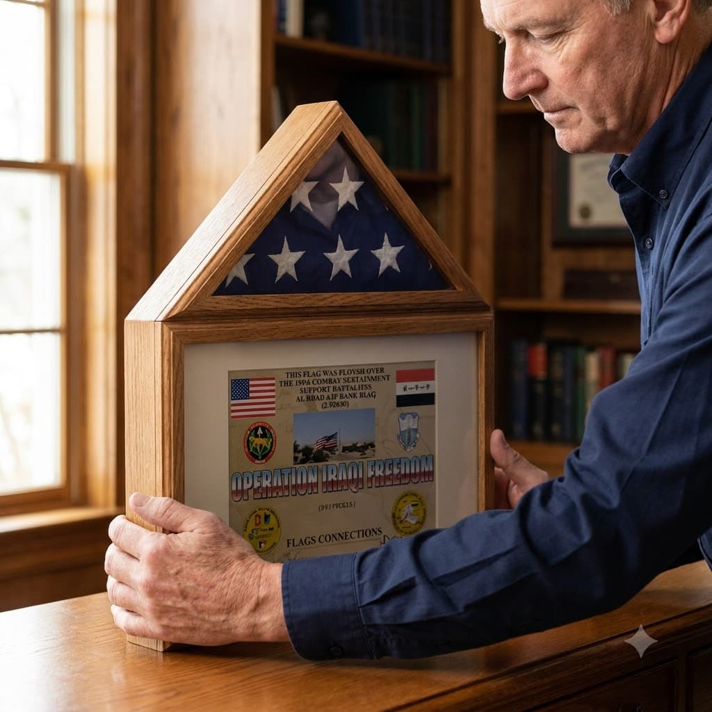 Flag display case - Flag shadow box, flag and medals Case, , The Military Gift Store, American Flag Frames (43)