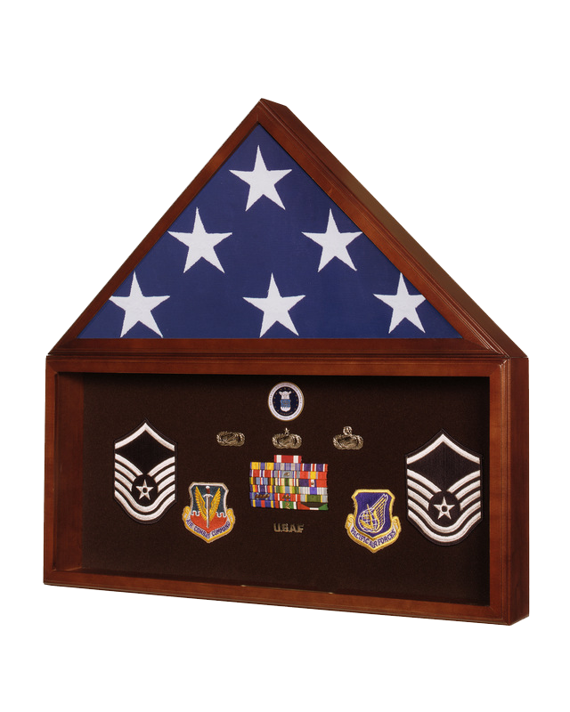 Large Military Shadow Box Frame Memorial Burial Funeral Flag Display Case, Large Military Shadow Box Frame Memorial Burial Funeral, The Military Gift Store, Flag and Document Case
