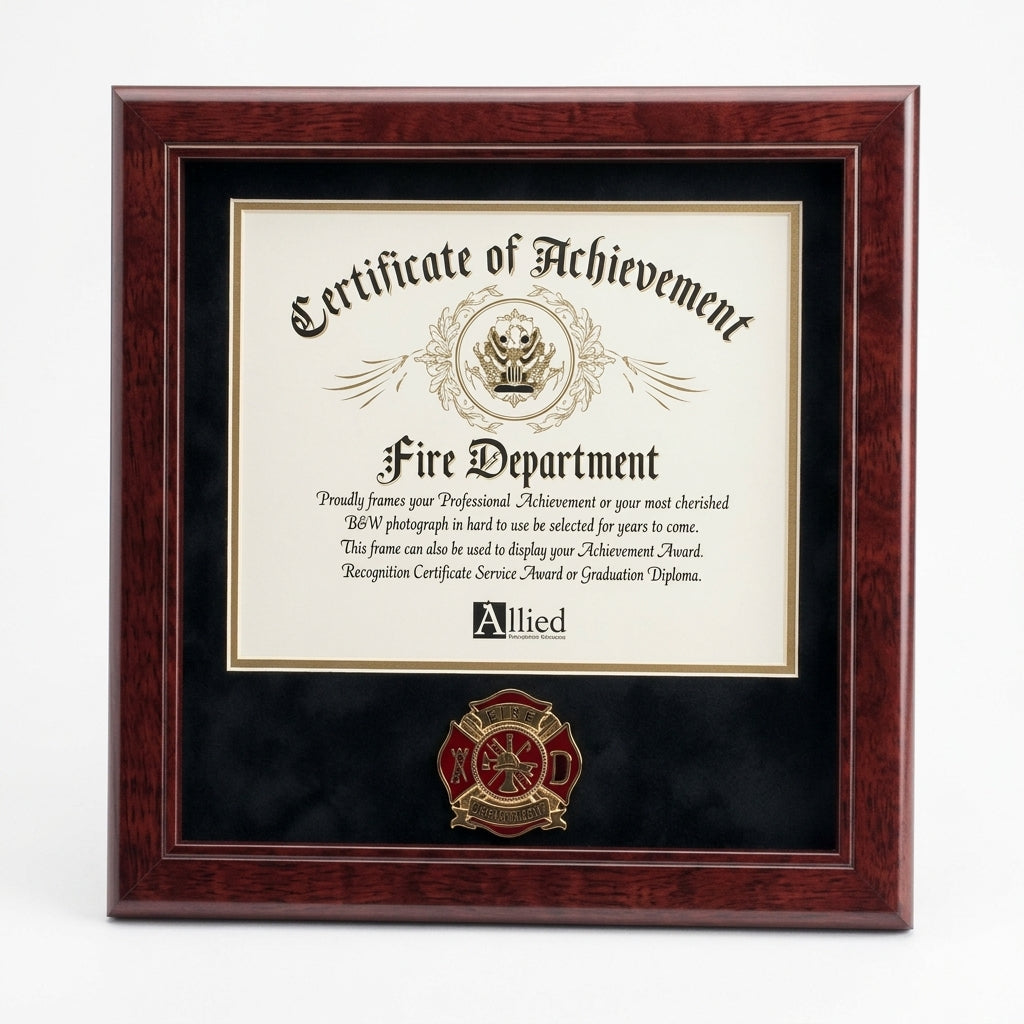 Firefighter Certificate Frame, Firefighter Medallion Frame, Fire Department Certificate Frame, Firefighter Award Frame, Firefighter Recognition Frame, Firefighter Appreciation Gift, Firefighter Service Award, Firefighter Retirement Gift, 8 x 10 Certificate Frame, Firefighter Plaque Frame, Firefighter Memorial Frame, Firefighter Achievement Frame, Firefighter Display Frame, Fire Department Award Frame, First Responder Certificate Frame, Firefighter Keepsake Frame, Firefighter Gift