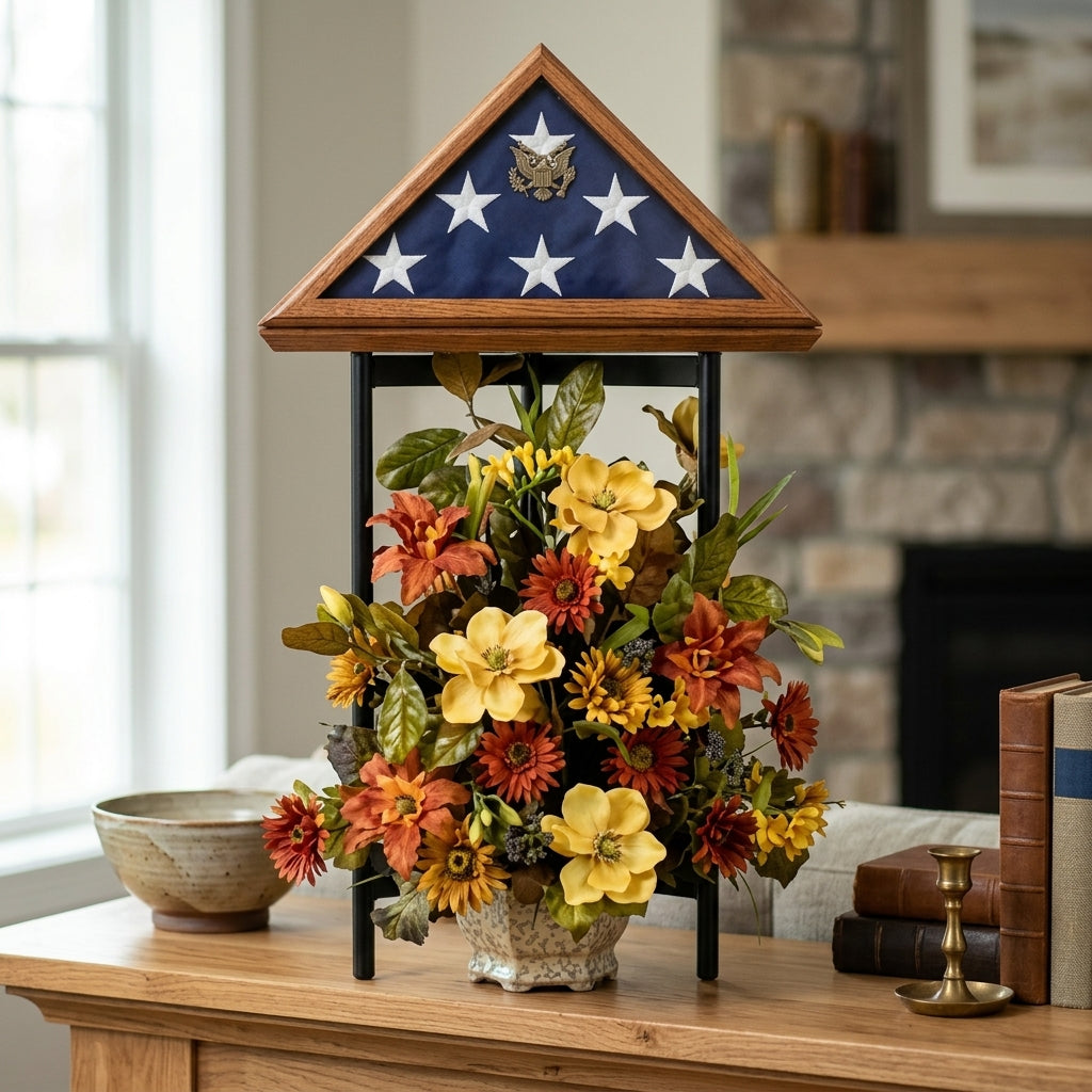 Flag Connections Tri-column Display Stand, , The Military Gift Store, Flagpole Kits, Flagpoles, Flag Pole Parts (4)