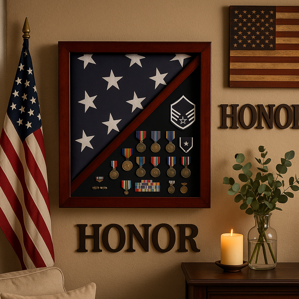 Flag And medal Display case, award and flag case, , The Military Gift Store, Burial Flag Case (42)