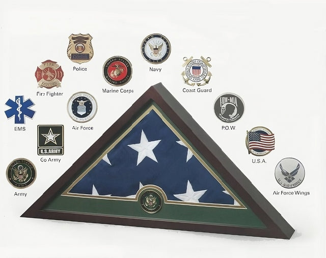 Medallion Flag Display Case, Memorial Flag Display case, , The Military Gift Store, Medallion Flag Display Case