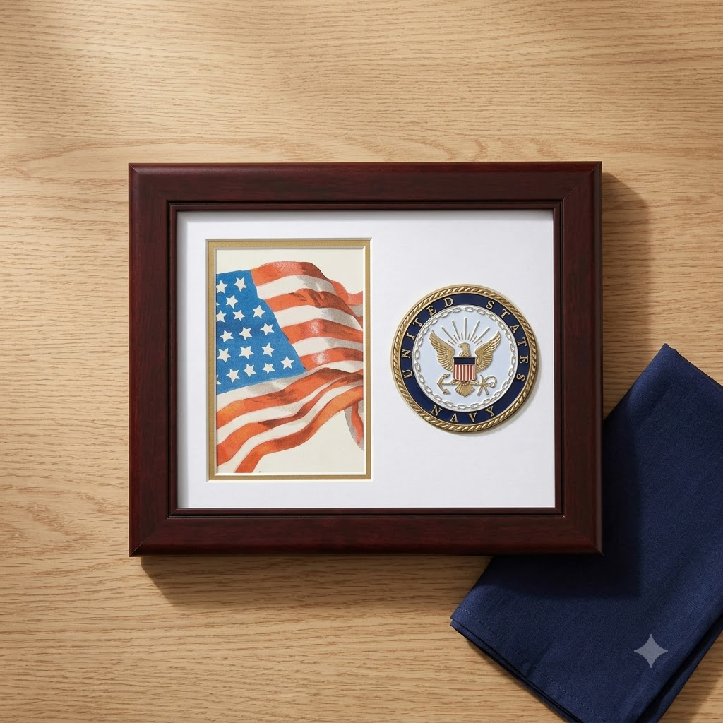 United States Navy Vertical Picture Frame by Flags Connections, , The Military Gift Store, Awards Display Cases, Awards Display Frames (62)