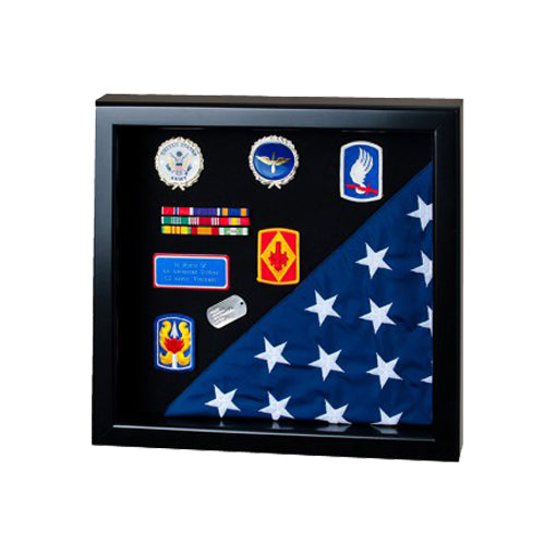 Flag Display Case Showcases, , The Military Gift Store, Flag and Medal Display Cases