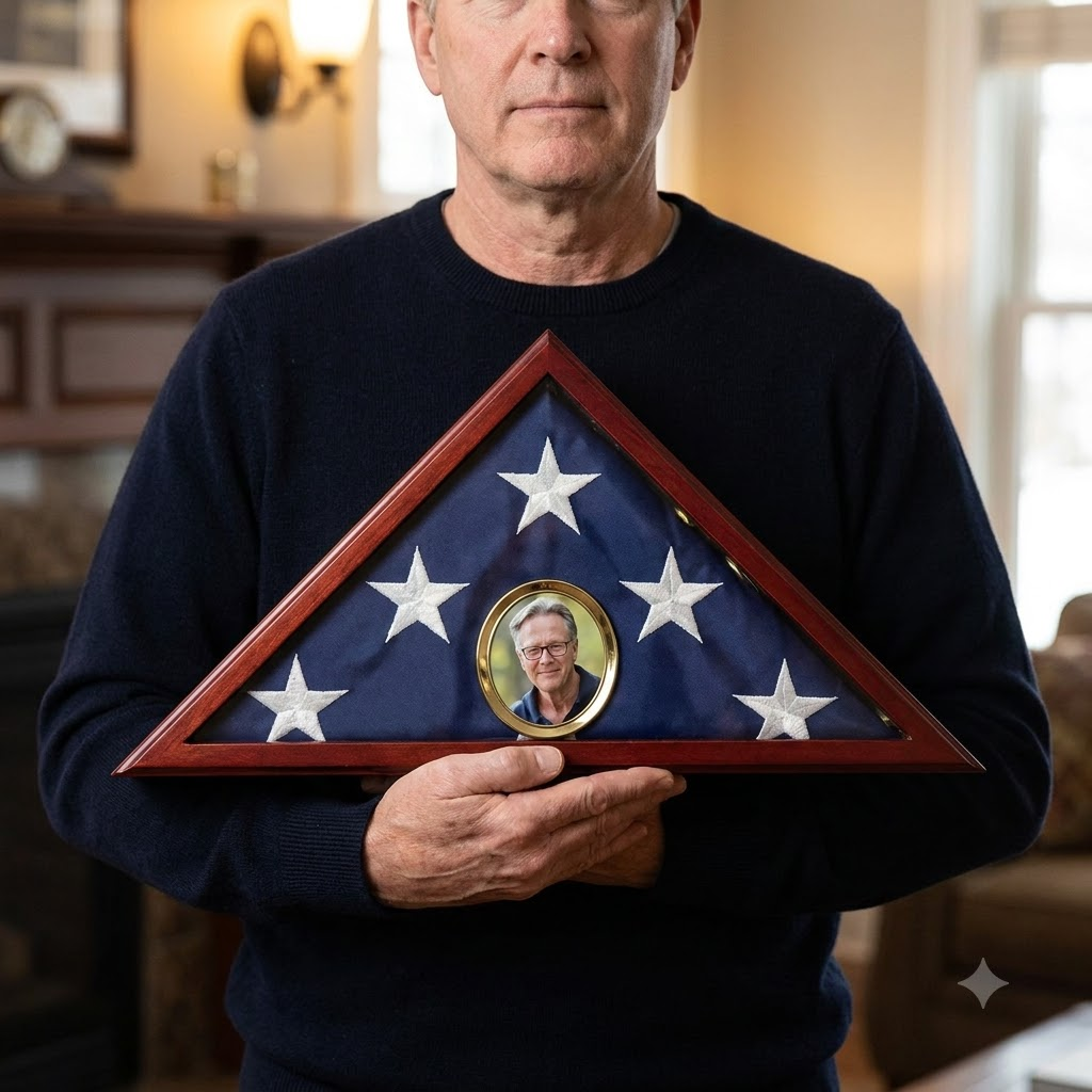 Mini Stick on Picture Frame for Cremation urn, Flag case, Photo Album, , The Military Gift Store, Flag Case