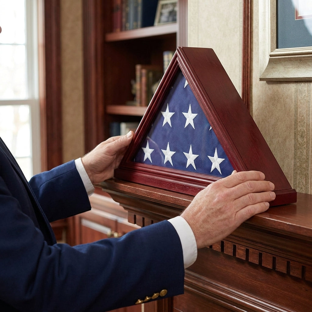 3x5 Flag Display Case, 3' x 5' Flag Display Case, American Flag Display Case 3x5, Military Flag Display Case 3x5, Veteran Flag Display Case, Wooden Flag Display Case 3x5, Memorial Flag Display Case, Burial Flag Display Case 3x5, Triangle Flag Display Case 3x5, US Flag Display Case, Folded American Flag Display Case, Veteran Memorial Shadow Box, Military Service Flag Case, Flag and Medal Display Case, Military Keepsake Display Case, Armed Forces Flag Display Case, Military Award Display Case, Retirement Flag