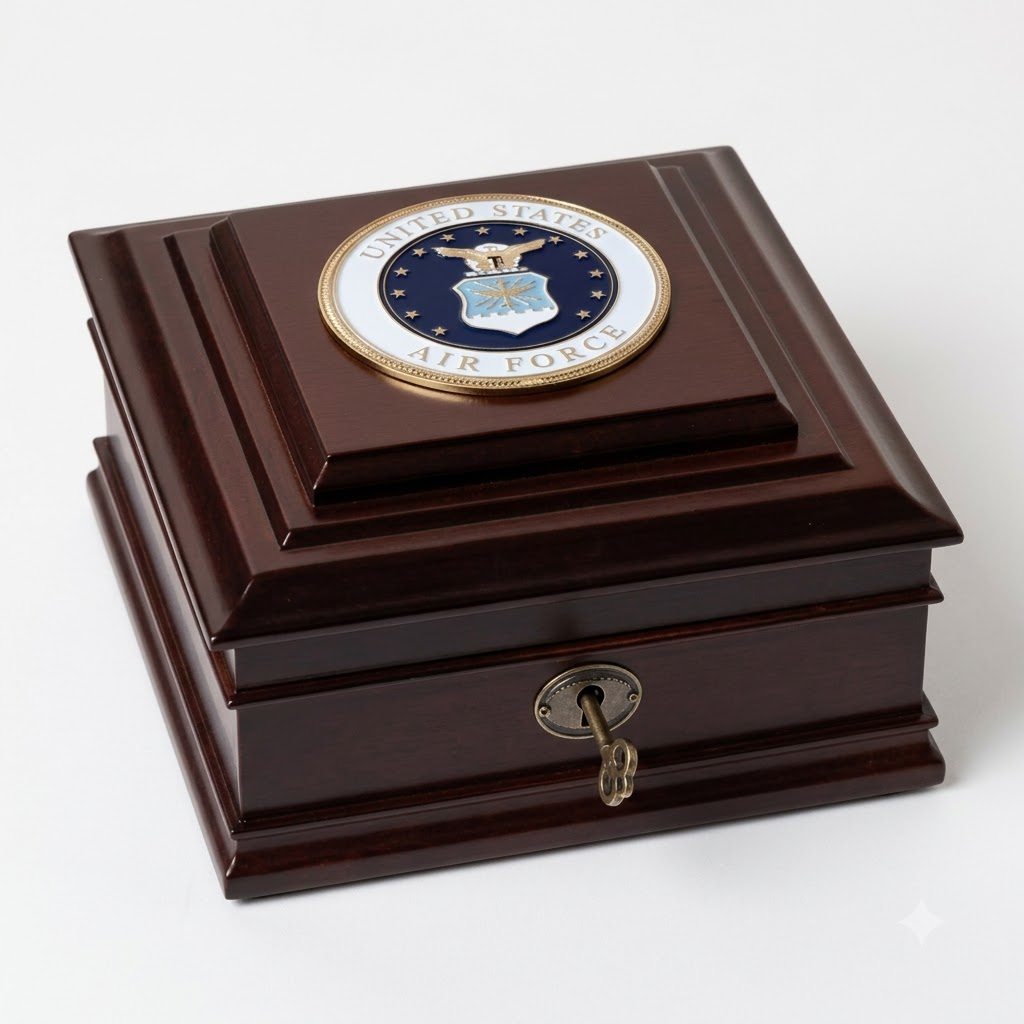 Flags Connections United States Air Force Executive Desktop Box, , The Military Gift Store, Awards Display Cases, Awards Display Frames (62)