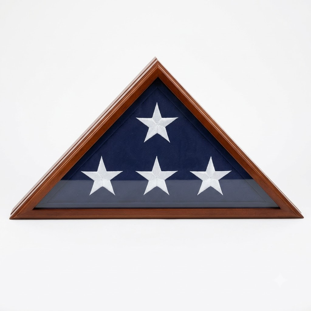 Premium Veteran Burial Flag Case with Beveled Glass for 5' x 9' for Burial Flag, Premium Veteran Burial Flag Case with Beveled Glass, The Military Gift Store, American Flag Frames (43)