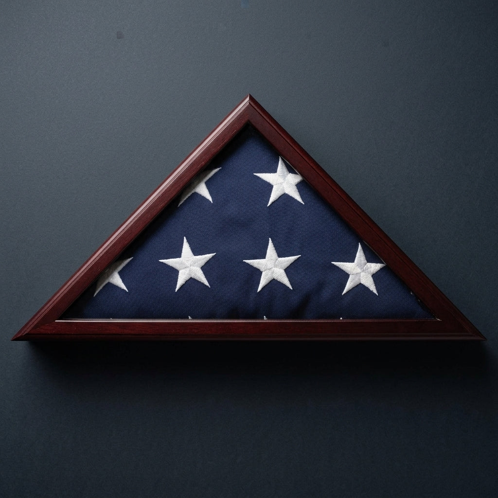 Flag Connections Officers Flag and Display Case, 5 by 9.5-Feet, Cherry, , The Military Gift Store, Army Flag Display Cases (64)