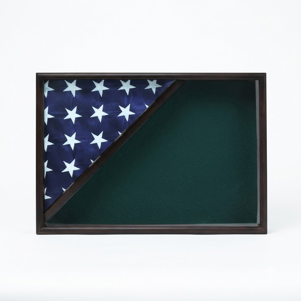 Shadow box for 5x9.5 flag, Black Finish, , The Military Gift Store, Flag Display Case For 5'x9.5' Flag
