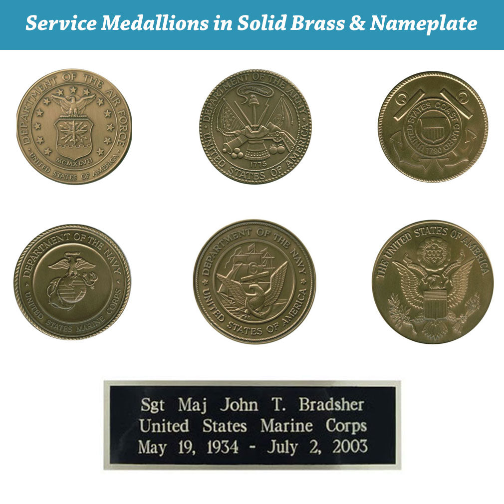 Combo of Medal and Name Plate, , The Military Gift Store, Display Case Accessories