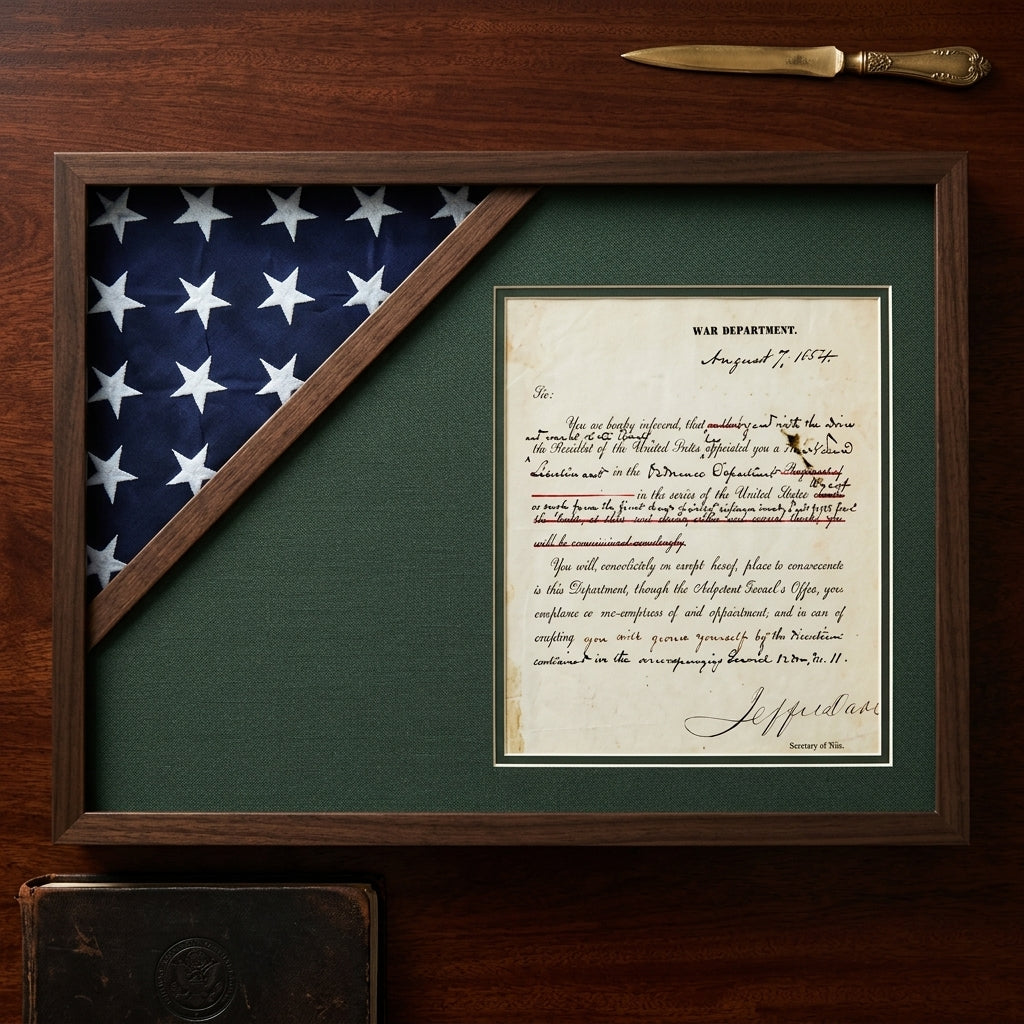Shadow box for American flag, Fit for 3x5 flag, , The Military Gift Store, Shadow box for american flag