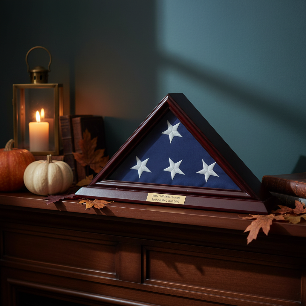 3x5 flag display case shadow box, shadow box flag display case 3x5, 3' x 5' American flag shadow box, military flag shadow box 3x5, wooden shadow box flag case 3x5, veteran flag shadow box display case, 3x5 shadow box with glass front panel, solid wood 3x5 flag shadow box display case, shadow box flag case with medal display section, cherry finish 3x5 flag shadow box, deep shadow box flag display case 3x5