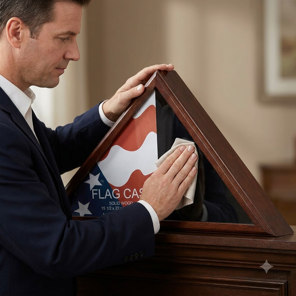 Memorial Flag Case - Flag Display Case for Flag 5x9.5', , The Military Gift Store, Army Flag Display Cases (64)