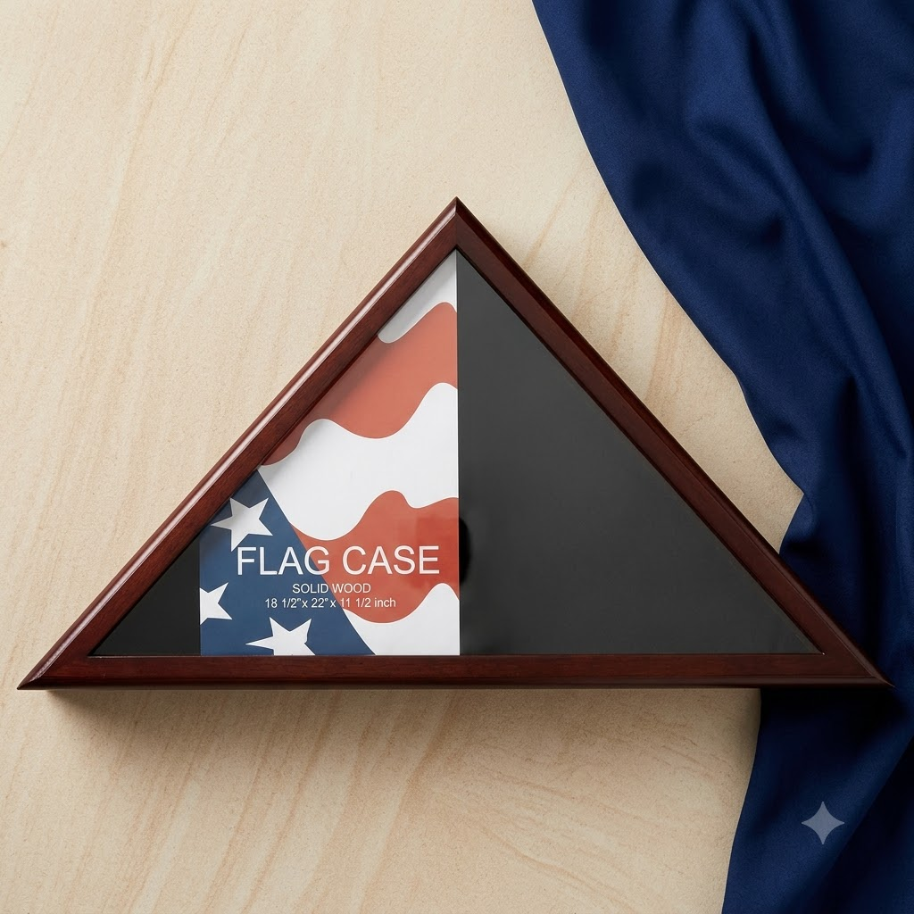 Memorial Flag Case - Flag Display Case for Flag 5x9.5', , The Military Gift Store, Army Flag Display Cases (64)