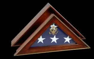 Five Star General Flag Case, Burial flag display case, , The Military Gift Store, Two Piece Unit Case