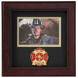 Fire Fighter Horizontal Picture Frame, , The Military Gift Store, Air Force flag display cases, Air force Retirement Shadow Boxes (61)
