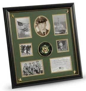 U.S. Army Medallion 7 Picture Collage Frame with Stars, , The Military Gift Store, Picture Collage Frame
