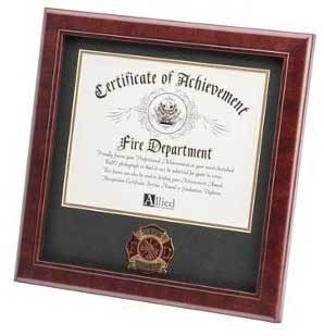 Firefighter Medallion Certificate Frame, , The Military Gift Store, Air Force flag display cases, Air force Retirement Shadow Boxes (61)