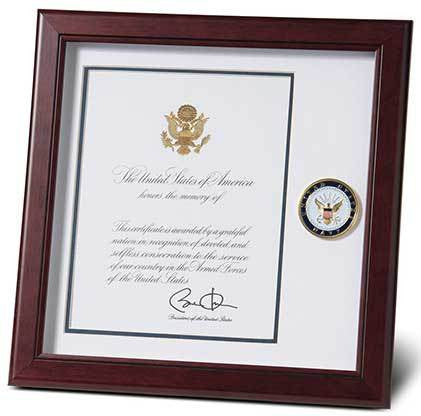 Flags Connections U.S. Navy Medallion Presidential Memorial Certificate Frame, 8 by 10-Inch, U.S. Navy Medallion Presidential Memorial Certificate Frame, The Military Gift Store, Awards Display Cases, Awards Display Frames (62)