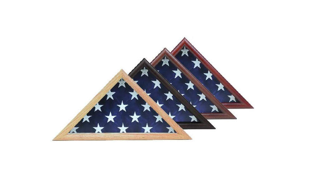 Capitol Hill Flag Case- 4 x 6 flag Display Case, Oak Finish, , The Military Gift Store, Army Flag Display Cases (64)
