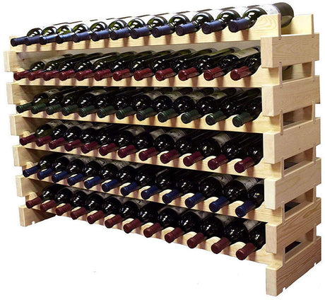 Wine Rack Stackable Storage Stand Display Shelves