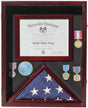 Military Shadow Box 3'X5' Flag Display Case, with Certificate Frame FC17-MA, Military Shadow Box 3'X5' Flag Display Case, with Certificate Frame, The Military Gift Store, Burial Flag Cases