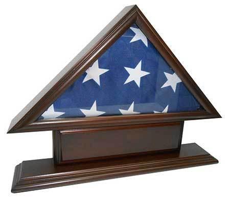 5'x9' Flag Case for Veteran / Funeral / Burial Flag - With Name Plate., , The Military Gift Store, 5' X 9' Flag Case