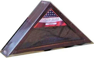 Cherry Wood Triangle Flag Display Case for 3'x5' Flag, , The Military Gift Store, American Flags- High Quality American Discounted Flags (2)