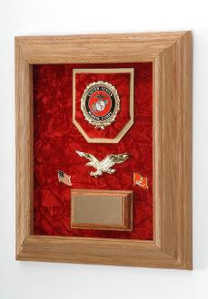 Deluxe Awards Display Case Tribute To Soldiers - Walnut, , The Military Gift Store, Air Force flag display cases, Air force Retirement Shadow Boxes (61)