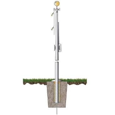 Flag Connections Flag Connections 20 ft. Satin Flag Pole, Flag Pole for High Wind, Flag Connections 20 ft. Satin Flag Pole, Flag Pole for High Wind, The Military Gift Store, Flagpole Kits, Flagpoles, Flag Pole Parts (4)