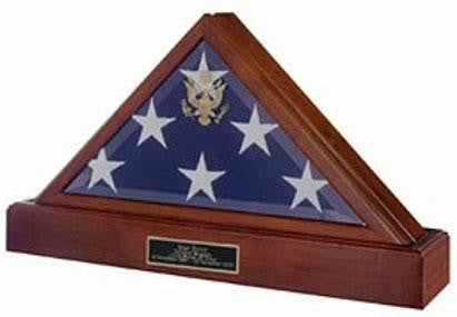 Flag Connections Military Flag case and Pedestal Urn - Cherry, , The Military Gift Store, Army Flag Display Cases (64)