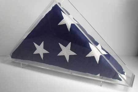 Memorial flag acrylic shadowbox veteran military burial display, , The Military Gift Store, Burial Flag Cases