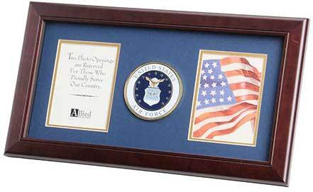 Flags Connections U.S. Air Force Medallion 4-Inch by 6-Inch Double Picture Frame, U.S. Air Force Medallion 4-Inch by 6-Inch Double Picture Frame, The Military Gift Store, Awards Display Cases, Awards Display Frames (62)