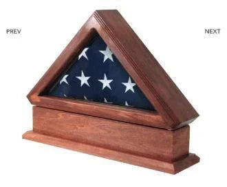 Flag Case with Pedestal for 3ft x 5ft Cherry Flag, , The Military Gift Store, Flag And Pedestal Display Cases