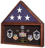 Large Flag and Memorabilia Display Cases - Cherry, , The Military Gift Store, Mountain flag case