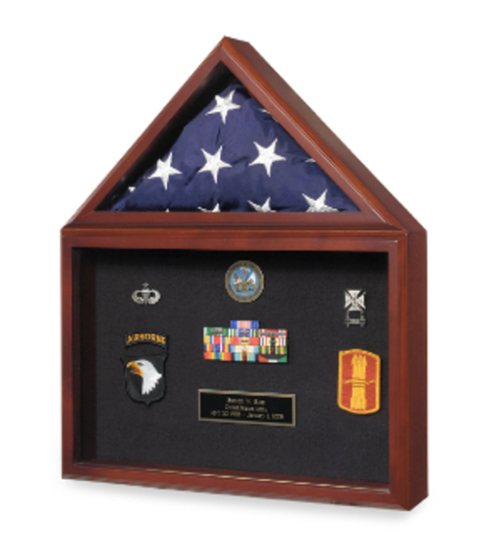 Flag display case - Flag shadow box, flag and medals Case. - The Military Gift Store