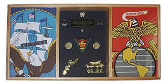 American Flag Frames - 3 Bay Flag Frames, , The Military Gift Store, Flag Display Cases For 3'X5' Flag