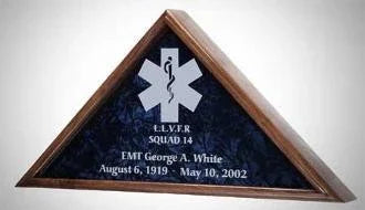 EMT Flag case, Medical Flag display case., , The Military Gift Store, Casket Flag display Cases