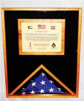 Large Military Flag and Medal Display Case -Shadow Box available in Navy Blue, Army Green, Large Military Flag and Medal Display Case -Shadow Box, The Military Gift Store, Flag and Document Display Case