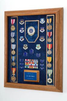 Awards Display Case - Military Embossed Emblem Case, , The Military Gift Store, Personalized Flag Display Case