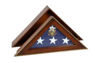 Five Star General Flag Case, Burial Flag Display Case.