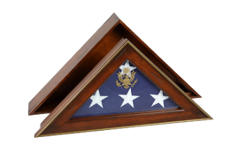 Five Star General Flag Case, Burial Flag Display Case.