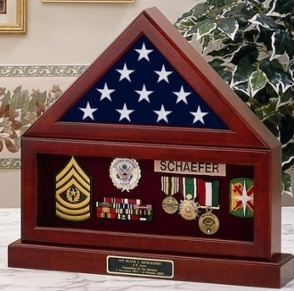 Flagsconnections, Flag and Pedestal, Burial/Funeral Flag Display Case - Military Shadow Box, Flagsconnections, Flag and Pedestal, Burial/Funeral Flag Display Case, The Military Gift Store, American Flags- High Quality American Discounted Flags (2)