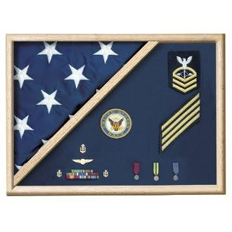 5 X 9.5 Flag Memorial Case - Folded Corner flag case, , The Military Gift Store, Flag Display Case