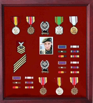 Photo Medal Display Case, Military Medal Frame, Photo., , The Military Gift Store, Photo Flag and Medal Display Case