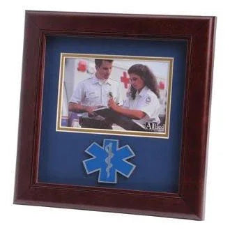 EMS Medallion Landscape Picture Frame is designed to hold a 4x6, , The Military Gift Store, Military Frames, Military Photo Frames, Military Gifts