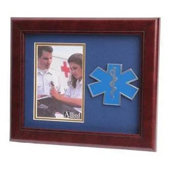 EMS Medallion Landscape Picture Frame 4x6., , The Military Gift Store, Flag Display cases for 4'x6'